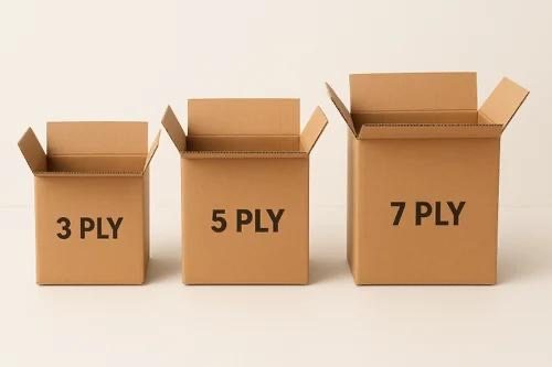 3-ply, 5-ply and 7-ply corrugated cartons
