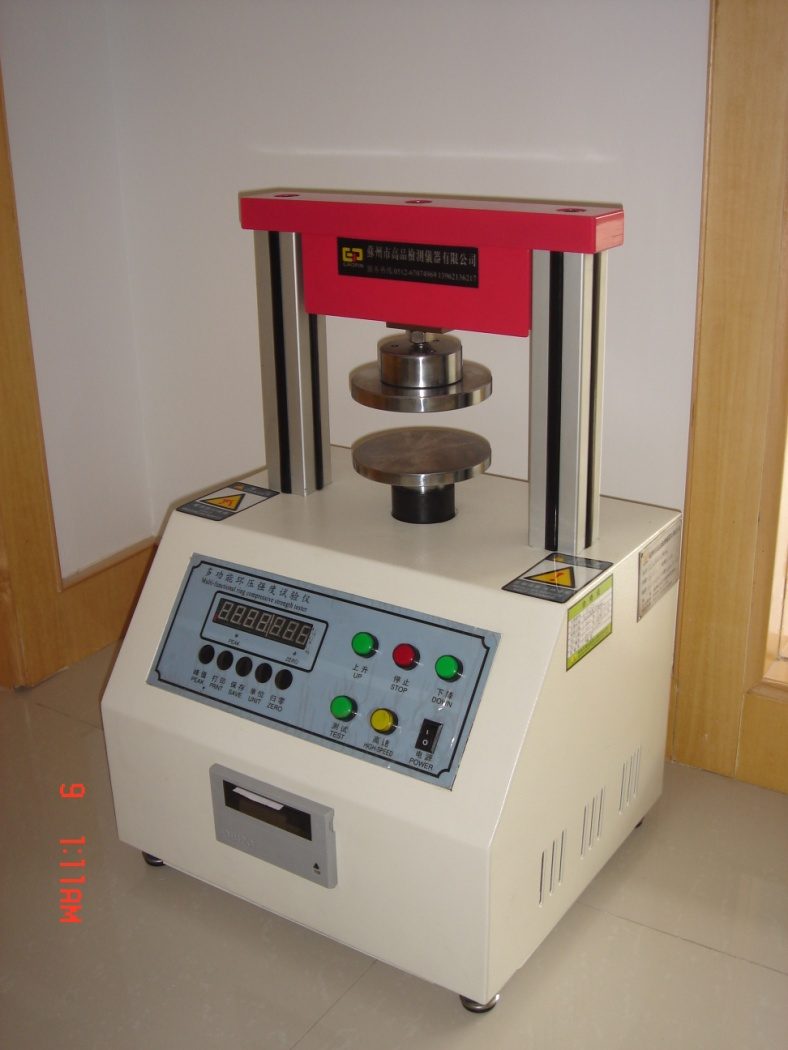 Edge crush strength tester